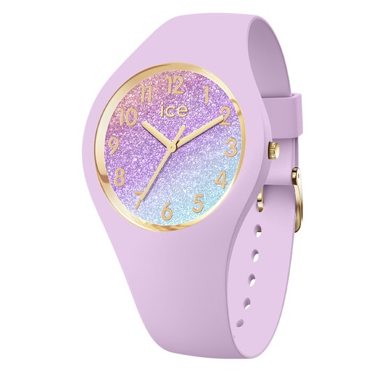 Montre Ice Watch ICE Glitter - Lilas cosmic 022570 - Siliconen - Lilas - Ø 34 mm