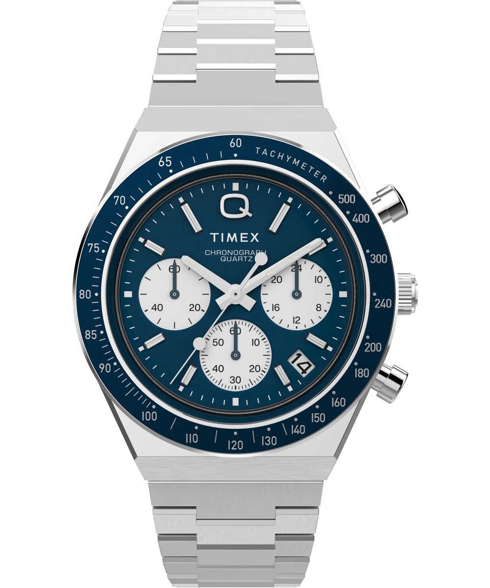 Timex Q Diver Chrono TW2W51600 Horloge - Staal - Zilverkleurig - Ø 40 mm