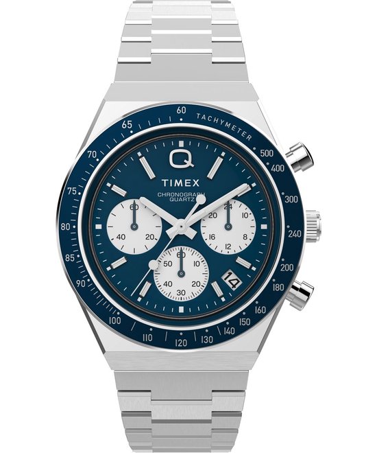 Timex Q Diver Chrono TW2W51600 Horloge - Staal - Zilverkleurig - Ø 40 mm