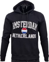 Hitman - Heren Trui - Heren Hoodie - Katoen - Holland Souvenir - Amsterdam Souvenir - Amsterdam Hoodie - Zwart - Maat L
