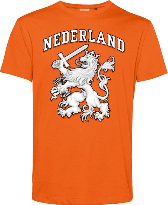 T-shirt Leeuw Met Zwaard | Koningsdag kleding | Oranje Shirt | Oranje | maat S
