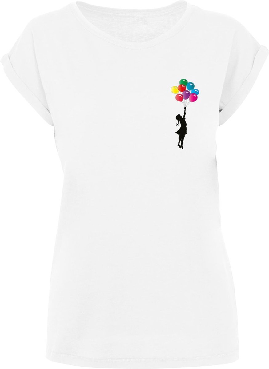 Merchcode - Girl Floating Away Dames T-shirt - XL - Wit