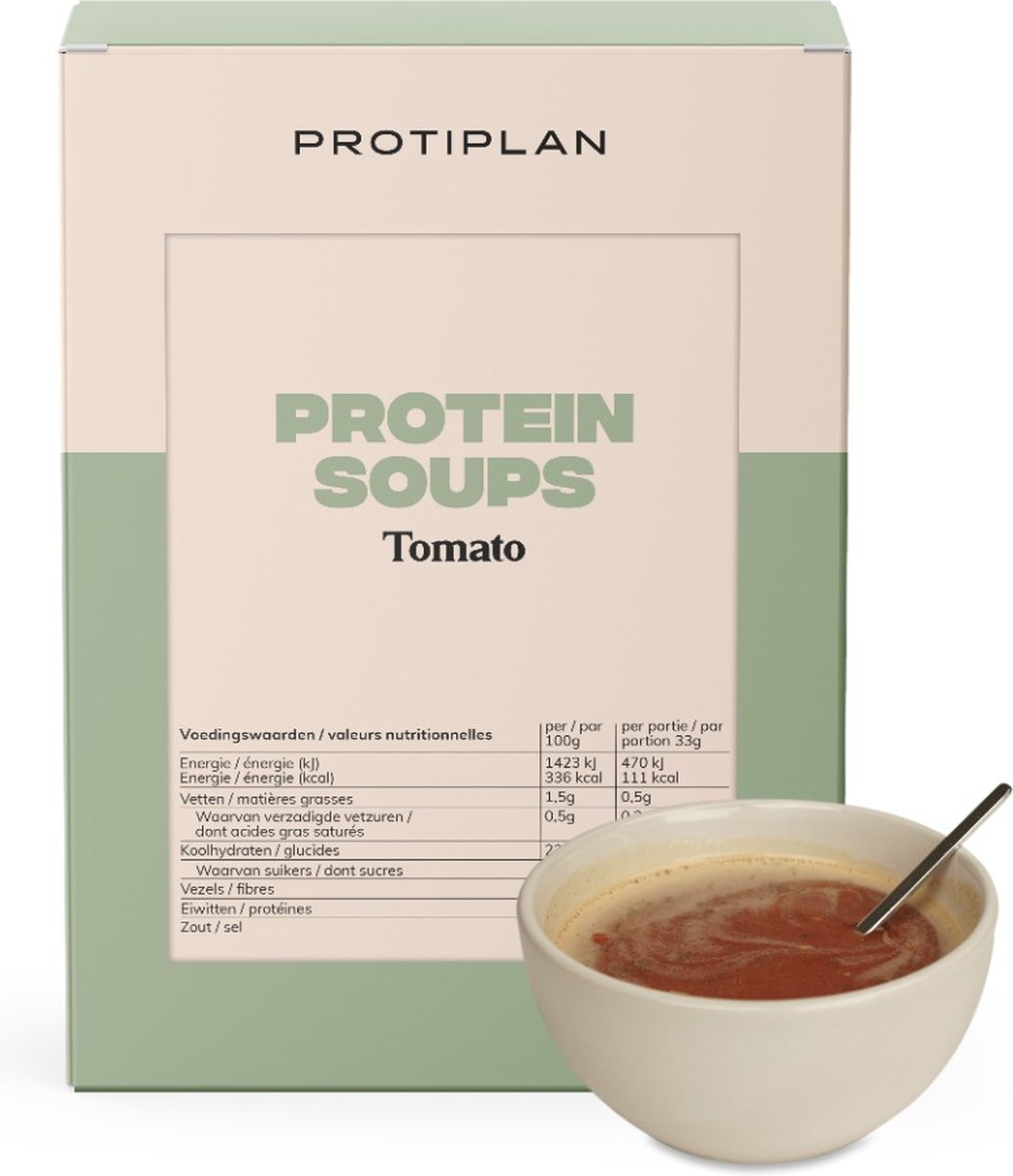 Goedkoopste Protiplan | Tomatensoep / Gazpacho | 7 x 33 gram | Eiwitrijk | Afvallen met gezond en lekker eten!