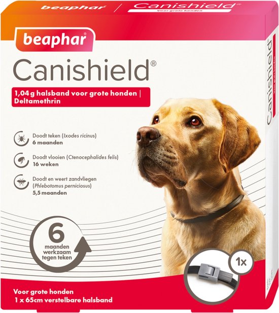 Beaphar Canishield Parasietenband Hond - Anti vlooien en tekenmiddel - per stuk L