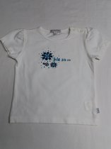 T shirt met korte mouw - Meisje - Wit met blauwe bloem - 18 maand 86