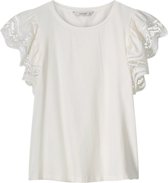 3s5025-30609 Jersey Top Tee With Lace