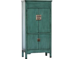 Colours of the Orient Chinese Bao Kast Azuurblauw – Clear Aqua – Oosterse Kast – Aziatische Kast – Chinese Kast – Handgemaakt in China