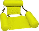 Finnacle - Waterhangmat - Drijvende stoel - Waterbed - Geel - Hangmat voor in het zwembad - Universeel - Opblaasbaar - Stoel voor in het water - Chillstoel - Zwembadstoel