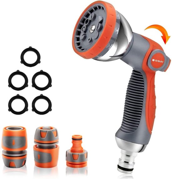 Tuinhanddouche, metalen tuinslang, spuitpistool, metaal, hogedruk Tuinhanddouche, metalen tuinslang, spuitpistool, metaal, hogedruk