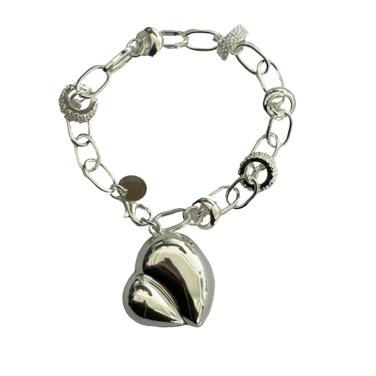 Zilveren Armband (925 Sterling) - Heart - Schakelarmband - Dames - Lieve Jewels