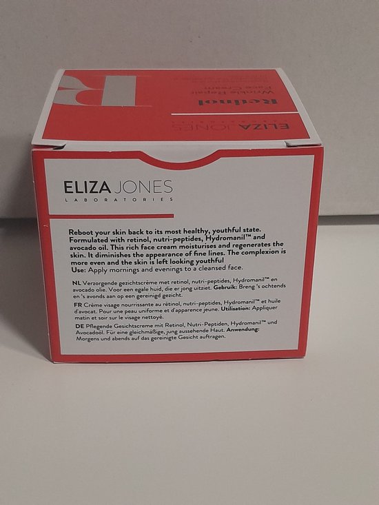 Crème Visage ELIZA JONES Jour Et Nuit Au Rétinol & Vitamine C - Hydratante Anti-âge 50ml, Neuve
