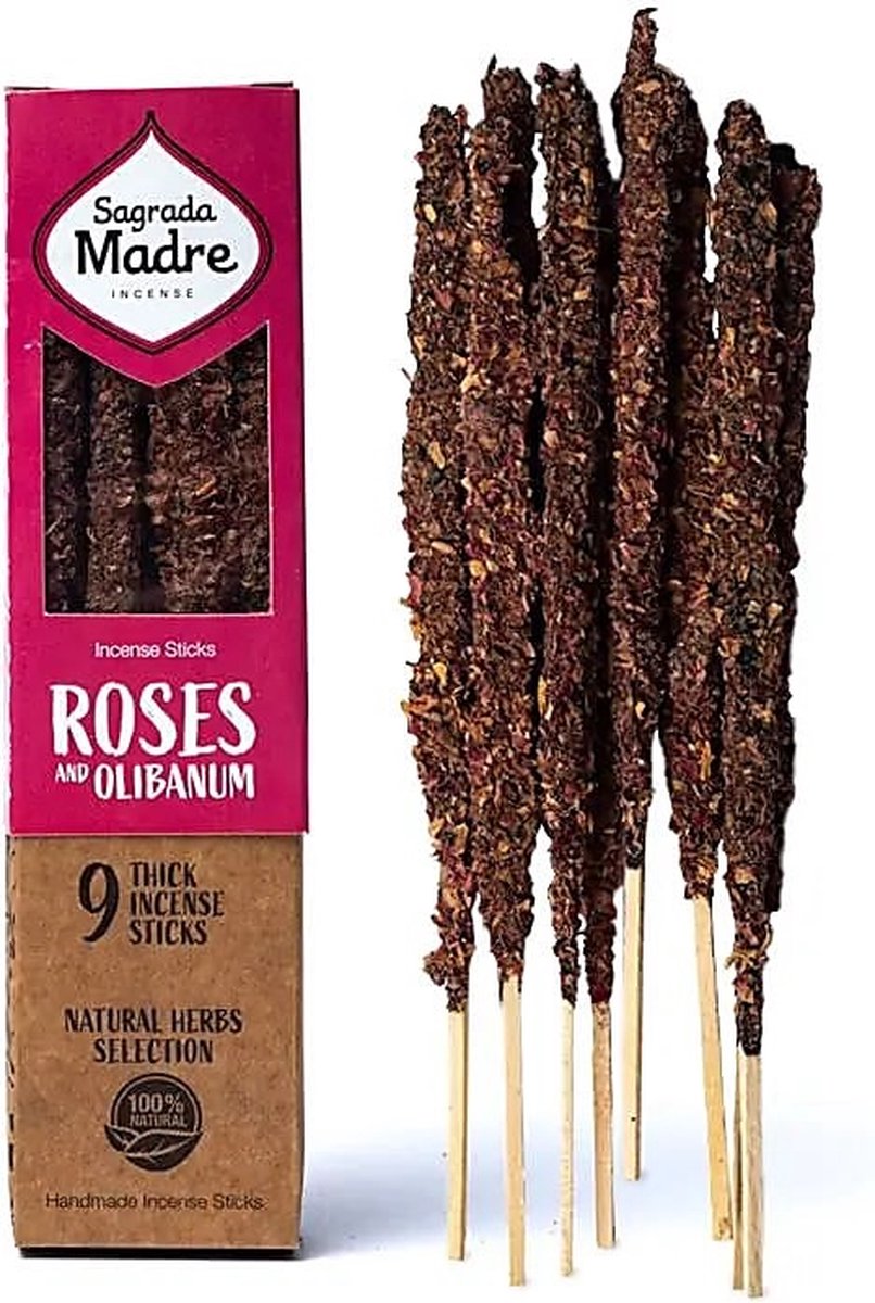 Sagrada Madre Rozen en Olibanum wierook - circa 9 stokjes