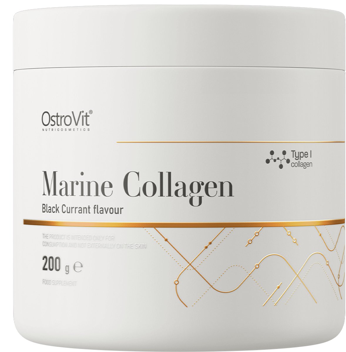 Goedkoopste Collageen - Marine Collagen - Viscollageen - 200g - OstroVit - Zwarte Bessen