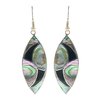 Boucles d'oreilles Behave - boucles d'oreilles - coquille d'ormeau - couleur argent - noir - multi - 7 cm