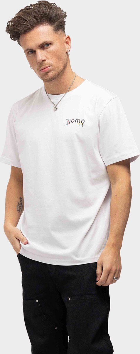 24 Uomo Paint T-shirt Wit - M
