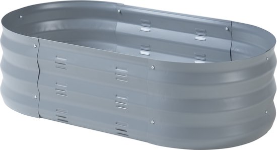 Jardinière Alfedena bac à fleurs 90x50x25 cm ovale anthracite casa.pro