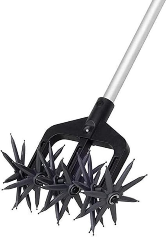 Aérateur de pelouse VBZ - Aérateur de pelouse avec grand réglable - Aération de l'herbe - Aérateur avec rouleaux amovibles - Aérateur de pelouse - Outils de culture