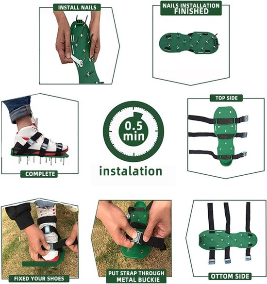 Gazonbeluchter Schoenen Gazonbeluchter Stevige sandalen voor intensief gebruik Maak de tuin van het gazon los (3 banden