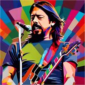 Dave Grohl Poster | Foo Fighters Nirvana | Muziekposter | Artiest | posters 50 x 50 cm | papier