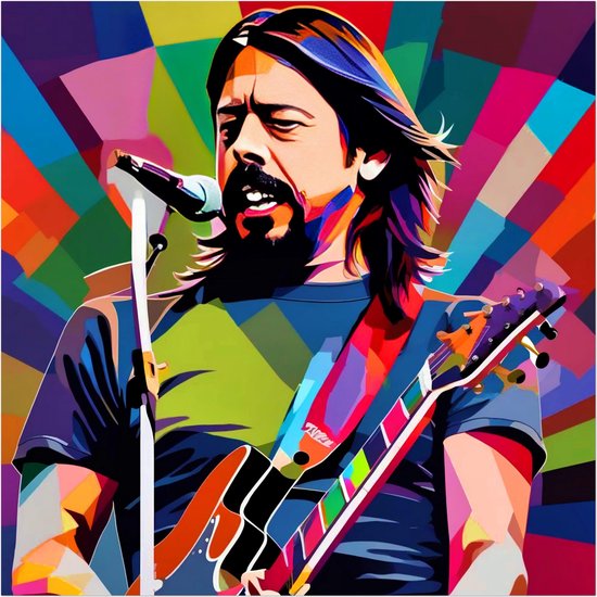 Dave Grohl Poster | Foo Fighters Nirvana | Muziekposter | Artiest | posters 50 x 50 cm | papier