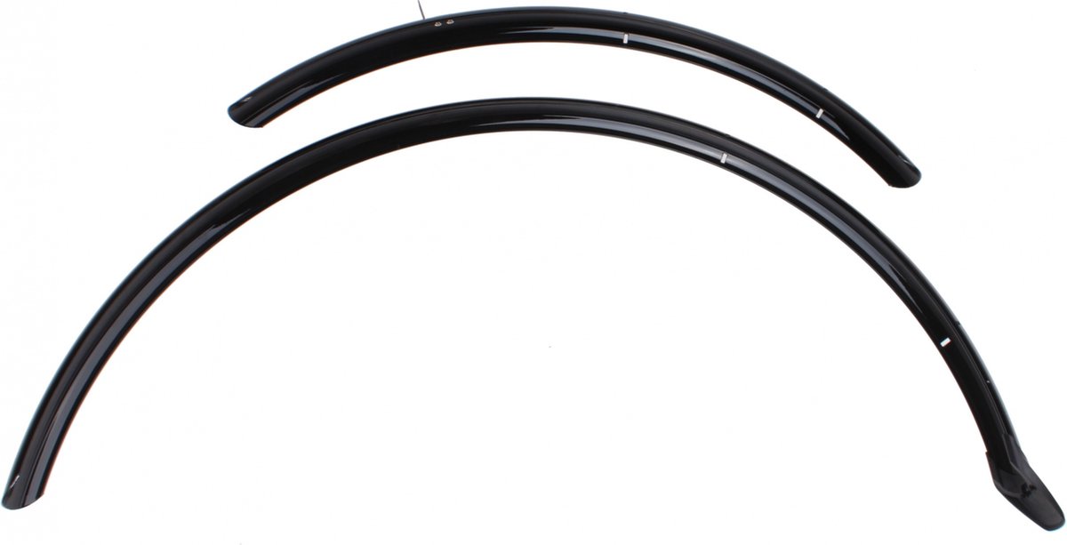 Eurofender Spatbordenset voor stadsfiets - 28 inch - zwart kunststof - 46 mm breed