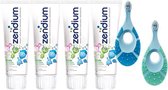 Zendium Tandpasta Kids 0-5 jaar - 4 x 75 ml + 2 x Jordan Tandenborstel Step By Step Baby