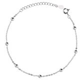 Zilver Armband Dames - Dames Armband - Zilveren Armband - Schakel ketting armband met kralen - Amona Jewelry