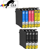 FoxProducts® 604 604XL - cartridges - 10stuks geschikt voor epson - Expression Home XP-2200 - XP2205 - XP3200 - XP3205 - XP4200 - XP4205 - WorkForce WF2910DWF - WF2930DWF - WF2950DWF