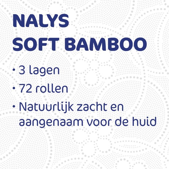 Nalys Soft Bamboo - Papier toilette 3 épaisseurs - 72 rouleaux