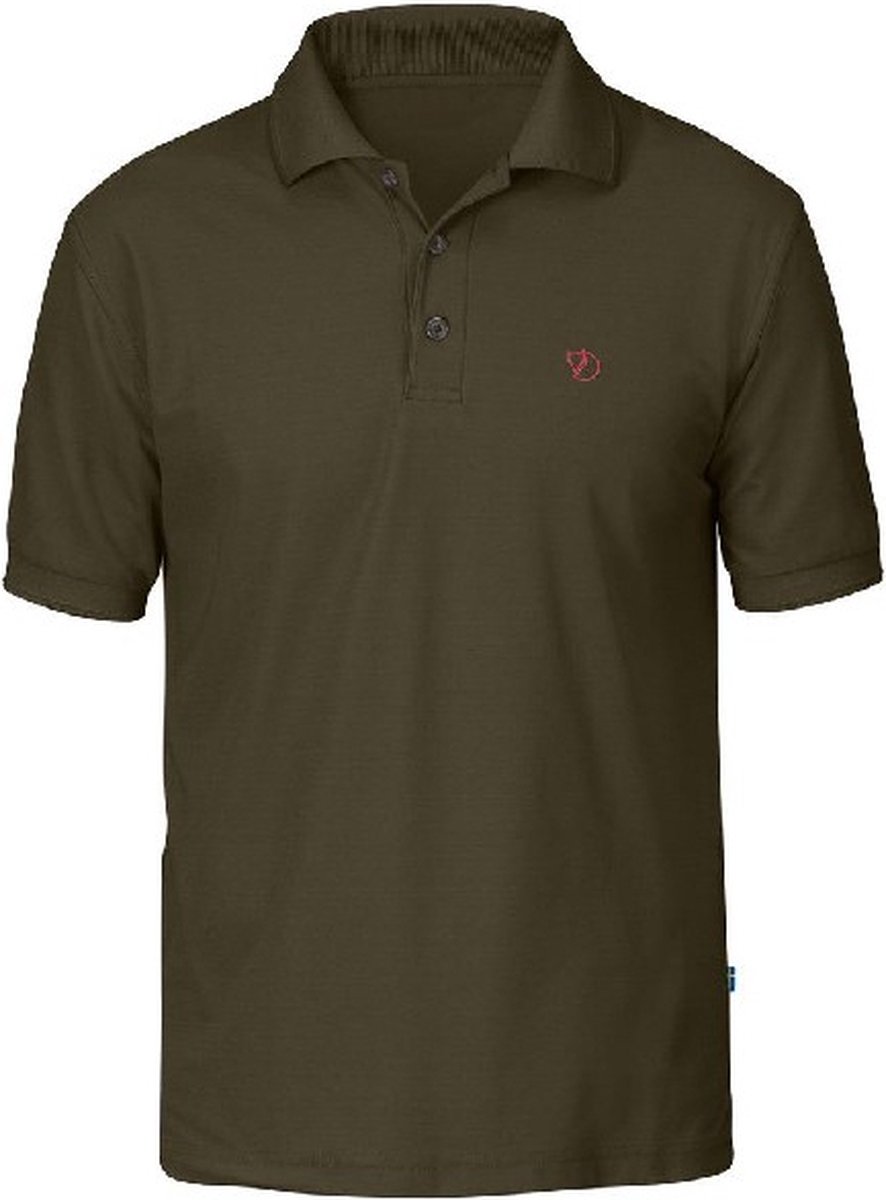 FJALLRAVEN Crowley pique shirt 81783 633 dark Olijf