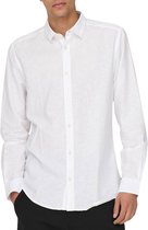 Only & Sons Chemise Onscaiden Ls Chemise en Lin Solid Noos 22012321 White Homme Taille - M