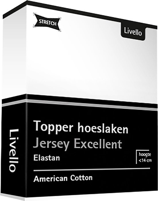 Livello Hoeslaken Topper Jersey Excellent White 250 gr 120x200 t/m 130x220