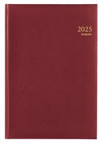 Brepols Bureau-agenda 2025 - OMEGA - Lima - Weekoverzicht - 1w/2p - Bordeaux - 21 x 29 cm
