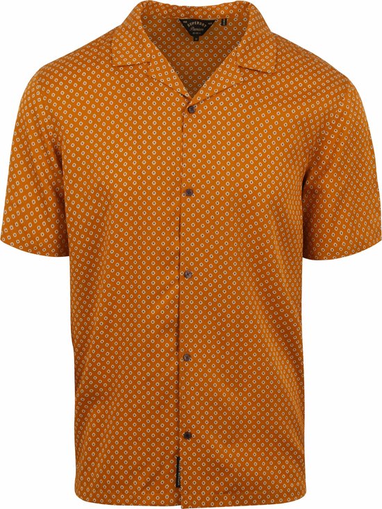 Superdry - Overhemd Short sleeve Oranje Geo Tan Print - Heren - Modern-fit