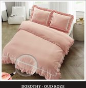 Zydante Dekbedovertrek - Hotel Home Collection – Microlinnen – Luxe Hotel Look – Ademend en Vochtregulerend – Comfortabel Beddengoed - Dorothy - Oud Roze / 200x140