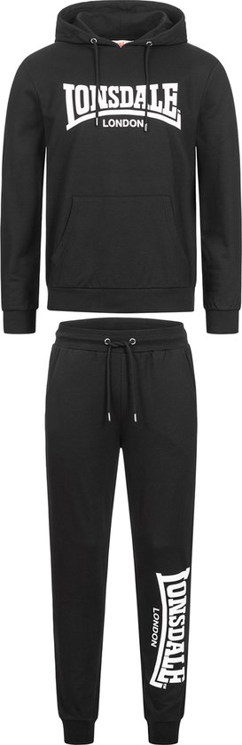 Lonsdale Joggingspak Cloudy Zwart - Maat: M