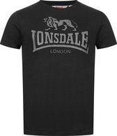Lonsdale Classic T-Shirt Kingswood Zwart/Grijs - Maat: L