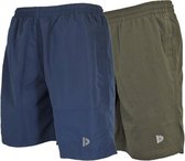 2-Pack Donnay Micro Fiber Short - Pantalon de sport - Homme - Marine/Vert jungle (547) - taille 3XL