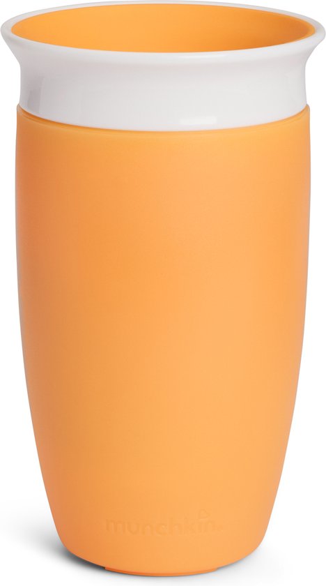 Munchkin Miracle Anti-Lek 360° Drinkbeker - Sippy Cup - Oefenbeker voor Baby en Kind - 296ml - Oranje - Munchkin