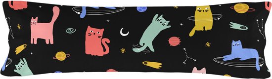 Kussensloop HappyFriday Aware Cosmic cats Multicolour 45 x 125 cm