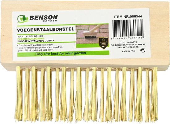 Benson Voegenborstel - Onkruidborstel - Hout met 3 Rijen Staal van Benson — afbeelding 2