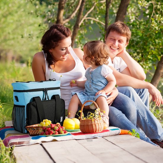 Brisby 4 Laags Geïsoleerde Koeltas - Lunchtas 15 liter - Zwart Blauw van Brisby — afbeelding 3