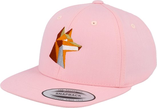 Hatstore- Kids Paper Fox Pink Snapback - Kiddo Cap Cap