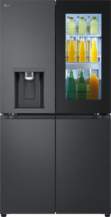 LG InstaView GMG960EVJE, Vrijstaand, Multideur, Zwart, 4 deur(en), Essence Black Steel, Touch