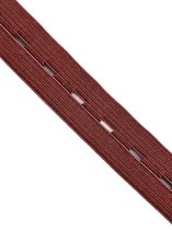 BamBella® Knoopsgat Elastiek - Bruin - 1 Meter - gaten band knoopsgaten - 15mm breed