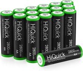 HiQuick 16x Piles AA rechargeables 2800 mAh 1,2 V - Piles AA Ni-MH durables