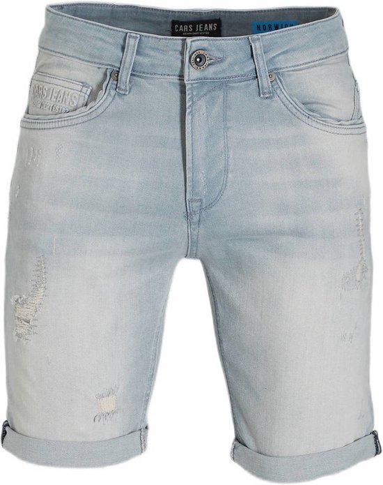 Cars Jeans Short - Norwich Miami-wash Bleu (Maat: