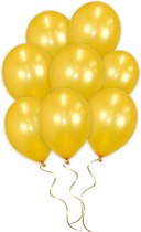 LUQ - Luxe Metallic Gouden Helium Ballonnen - 10 stuks - Verjaardag Versiering - Decoratie - Latex Ballon Metallic Goud