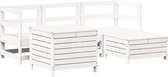 vidaXL - 5-delige - Loungeset - massief - grenenhout - wit
