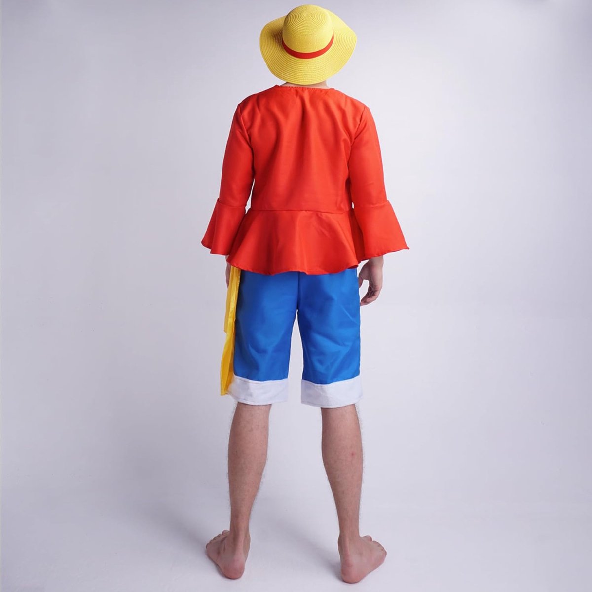 Monkey D. Luffy One Piece Kostüm Set Cosplay Halloween Karneval Outfit – de
